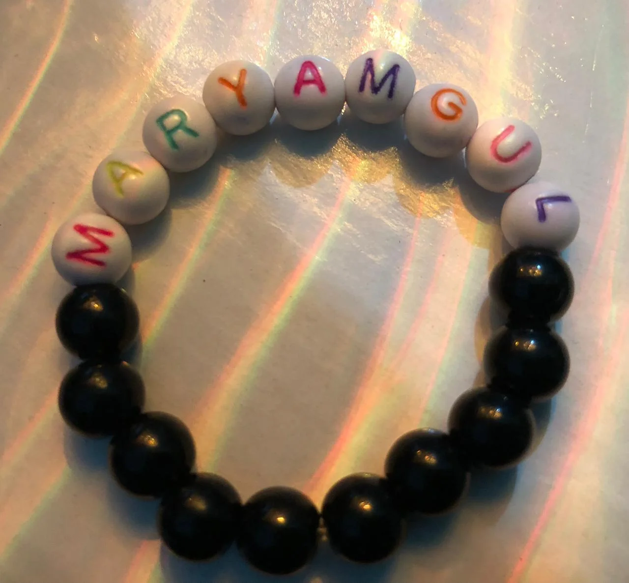 Name beaded bracelet