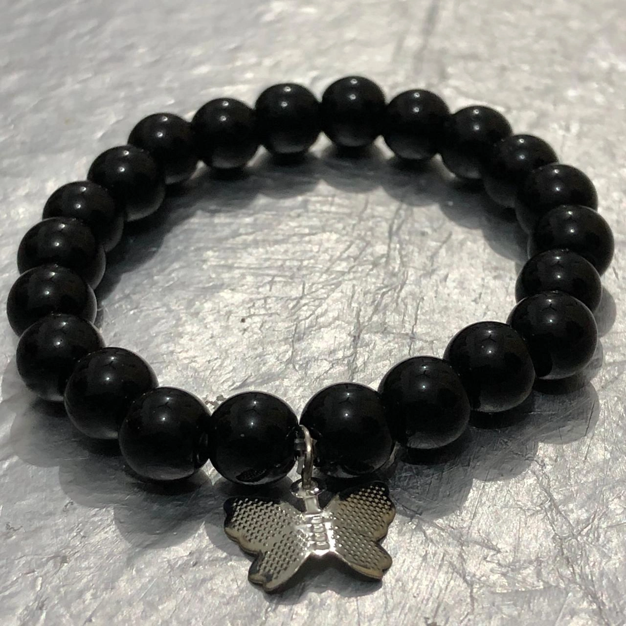 Butterfly Charm Beaded Bracelet - Image 3
