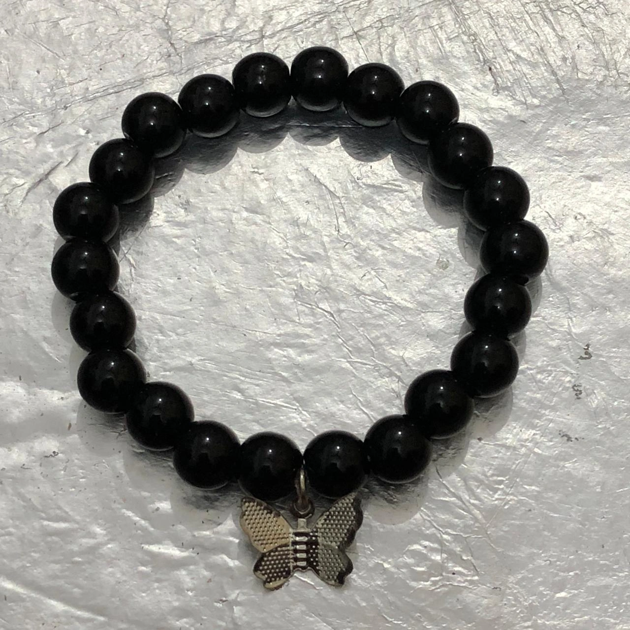 Butterfly Charm Beaded Bracelet - Image 4